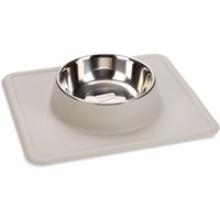 Gamelle en inox Karlie Dex avec support en silicone pour chien - 350 mL, 14 cm, gris clair