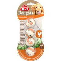 36g 8in1 Delights, balles fourrées à mâcher (4 balles) - Friandises pour chien