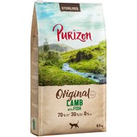 6.5kg Sterilised Adult agneau, poisson - sans céréales Purizon croquettes pour chat