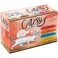 Blandet pakke Catessy biter i gelé grønnsaksblanding - 48 x 100 g med 4 ulike varianter