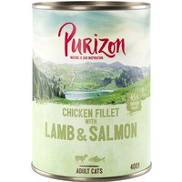 Purizon Original Adult 6 x 400 g - spannmålsfritt - Kycklingfilé med lax & lamm