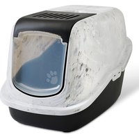 Maison de toilette Savic Nestor Marble gris marbré / noir
