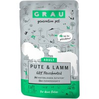16x125g Grau Bouchées gourmandes dinde, agneau - Pâtée pour chat