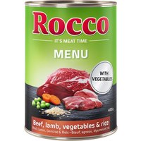 6x400g Menu Rocco, bœuf & agneau - Pâtée pour chien