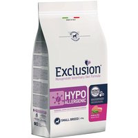 Exclusion Hypoallergenic Small Breed Maiale e Piselli crocchette cane - 7 kg