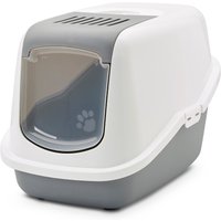 Savic Nestor Maison de toilette pour chat - Gris/Blanc