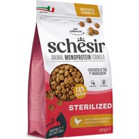 1.5kg Schesir Sterilized & Light au poulet croquettes pour chat