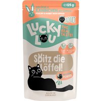 48x 125g Lucky Lou adulte volaille & lapin nourriture pour chat humide
