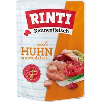 10x400g RINTI Kennerfleisch Pouches kip honden natvoer