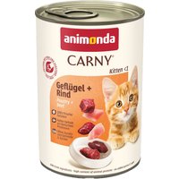 24x400g Animonda Carny Kitten volailles & bœuf - Pâtée pour chat