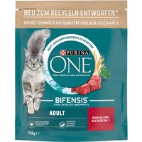 PURINA ONE kattfoder till specialpris! - Adult nötkött & fullkorn (2 x 750 g)