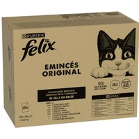 Jumbo verpakking: 120x85g Felix Classic Pouches Rund en Kip nat kattenvoer