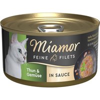 24x85g Filets fins en sauce thon, légumes Miamor - Pâtée pour chat