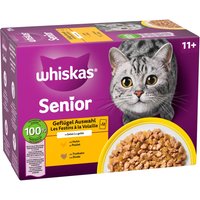 Whiskas Senior i portionspåse 12 x 85 - 11+ Fjäderfäurval i gelé