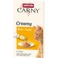 animonda Carny Adult Creamy - 6 x 15 g med kyckling + taurin