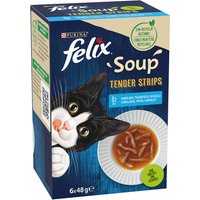 Felix Soup Filets 6 x 48 g pour chat - sélection de la mer