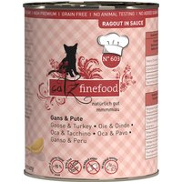 Lot catz finefood Ragoût 24 x 380 g pour chat - No.603 oie, dinde