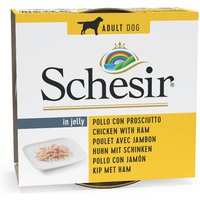 Schesir 12 x 150 g Alimento umido per cani - Pollo con Prosciutto