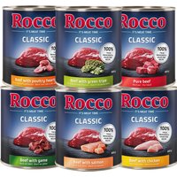 Rocco Classic 12 x 800 g Alimento umido per cani - Mix 1: 6 gusti a base di Manzo