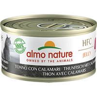 Almo Nature HFC Natural 24 x 70 g pour chat - thon, calamar (en gelée)