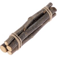 lot de 4 bois à mâcher aux noisettes d'environ 15 cm TIAKI Friandises pour petits animaux