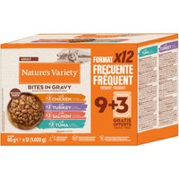 24x85g Bouchées en sauce lot mixte (4 variétés) Nature's Variety nourriture humide pour chat