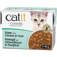 Lot Catit Cuisine Ragoût 24 x 95 g pour chat - poulet, thon