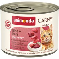 animonda Carny Adult 6 x 200 g - Nötkött & hjärta