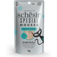 12x70g Somon cu pui Special Skin & Coat Schesir Hrană umedă pentru pisici