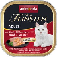 Lot animonda vom Feinsten Adult 32 x 100 g pour chat - bœuf, blanc de poulet et herbes