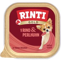 RINTI Gold Mini 24 x 100 g umido cane - Manzo & Faraona