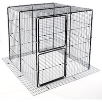 TIAKI buitenkattenverblijf, zwart - Paket 1/2: nicht aktivieren, auf Y lassen!