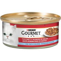 Gourmet våtfoder 24 x 195 g - Öring & lax