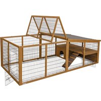 Kerbl Pet inhägnad med plasttak och rymningsspärr - L 220 x B 115 x H 75 cm