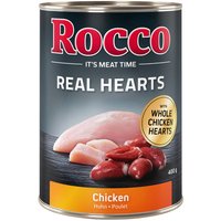 Rocco Real Hearts 6 x 400 g - Kyckling med hela kycklinghjärtan