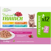 Natural Trainer Kitten & Young - 12 x 85 g mixpack (4 sorter)