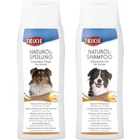2x250ml Trixie Shampooing et après-shampooing à l'huile naturelle pour chien
