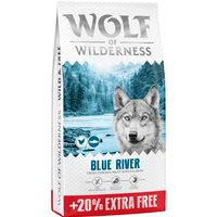 12+2,4kg Blue River Saumon Wolf of Wilderness - sans céréales Croquettes pour chien