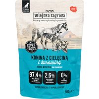 Wiejska Zagroda Dog Adult Pouches 500 g - Hästkött med kalvkött
