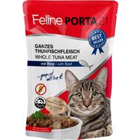 24x100g Feline Porta 21, thon, bœuf (sans céréales) - Pâtée pour chat