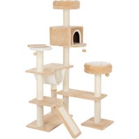 Arbre à chat Maison en pain d'épice avec échelle beige