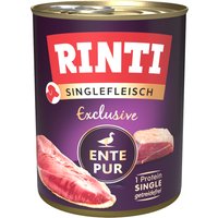 RINTI Viande Pure Exclusive 6 x 800 g pour chien - pur canard
