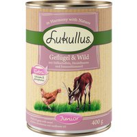 Lukullus Junior 6 x 400 g pour chiot - volaille, gibier