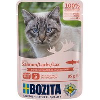 Bozita bitar i sås Pouch 12 x 85 g - Lax