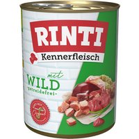12x800g RINTI Kennerfleisch gibier Pâtée pour chien