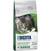 2kg Active & Sterilised Bozita sans céréales agneau pour chat