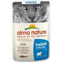6x70g Sterilised cabillaud Almo Nature Holistic - Pâtée pour chat