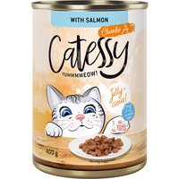 Catessy bitar i sås eller gelé kattmat 12 x 400 g - Lax i gelé