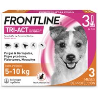 Frontline Tri-Act – Pipetas desparasitantes Frontline Tri-Act para perros de 5 a 10 Kg 3 uds x 1 ml.