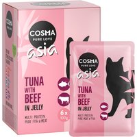 Cosma Asia portionspåsar 6 x 100 g - Tonfisk & nötkött